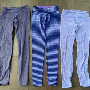 Ivivva (lulu lemon), kids leggings, 3 pairs, play condition